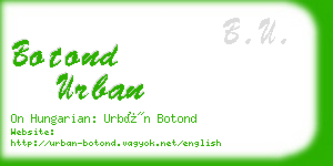 botond urban business card